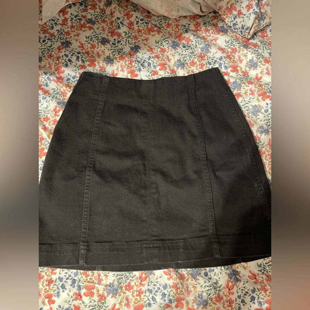 Black Denim Skirt